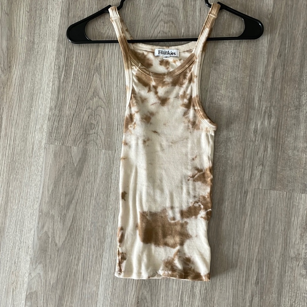 Frankie’s Bikinis tie dye tank top